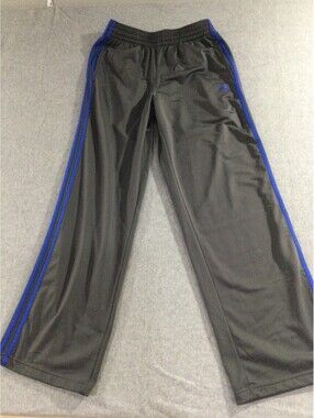 Adidas Mens Gray Blue Tricot Straight Leg Track Pants Medium 2012 Pockets